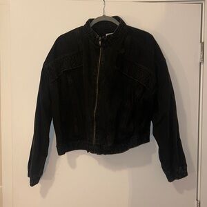 Black denim jacket